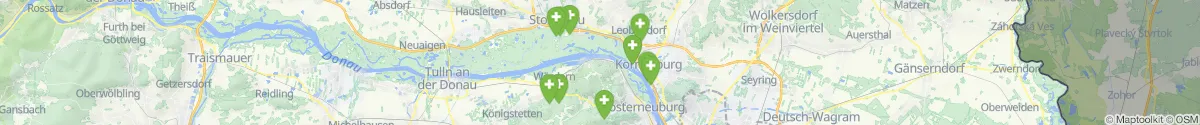 Kartenansicht für Apotheken-Notdienste in der Nähe von Stockerau (Korneuburg, Niederösterreich)
